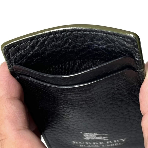 🟤⬛️ BURBERRY CARDHOLDER ⬛️🟤Beautiful Black/Saddle Brown - Picture 7 of 8